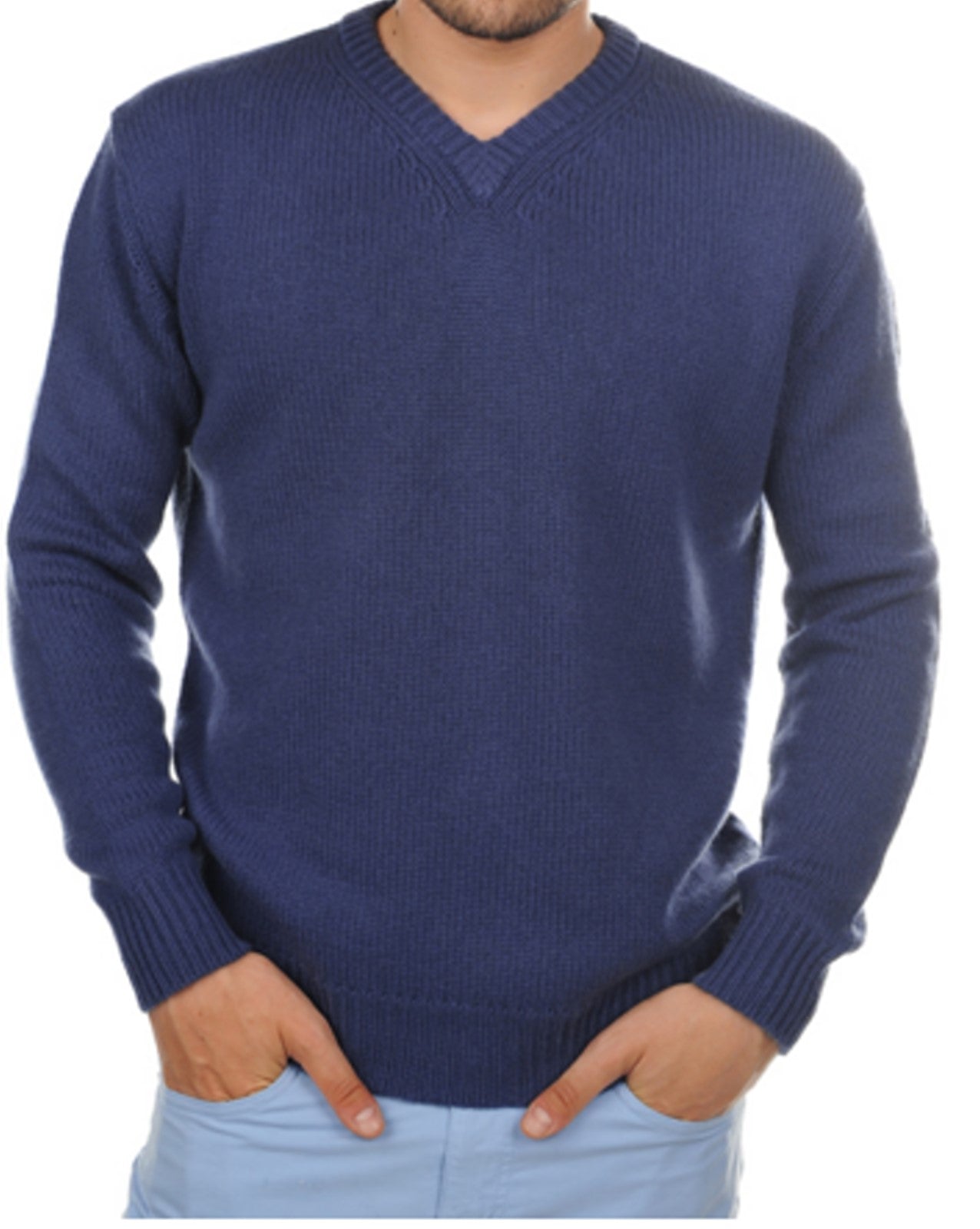 Herren Kaschmir V-Pullover