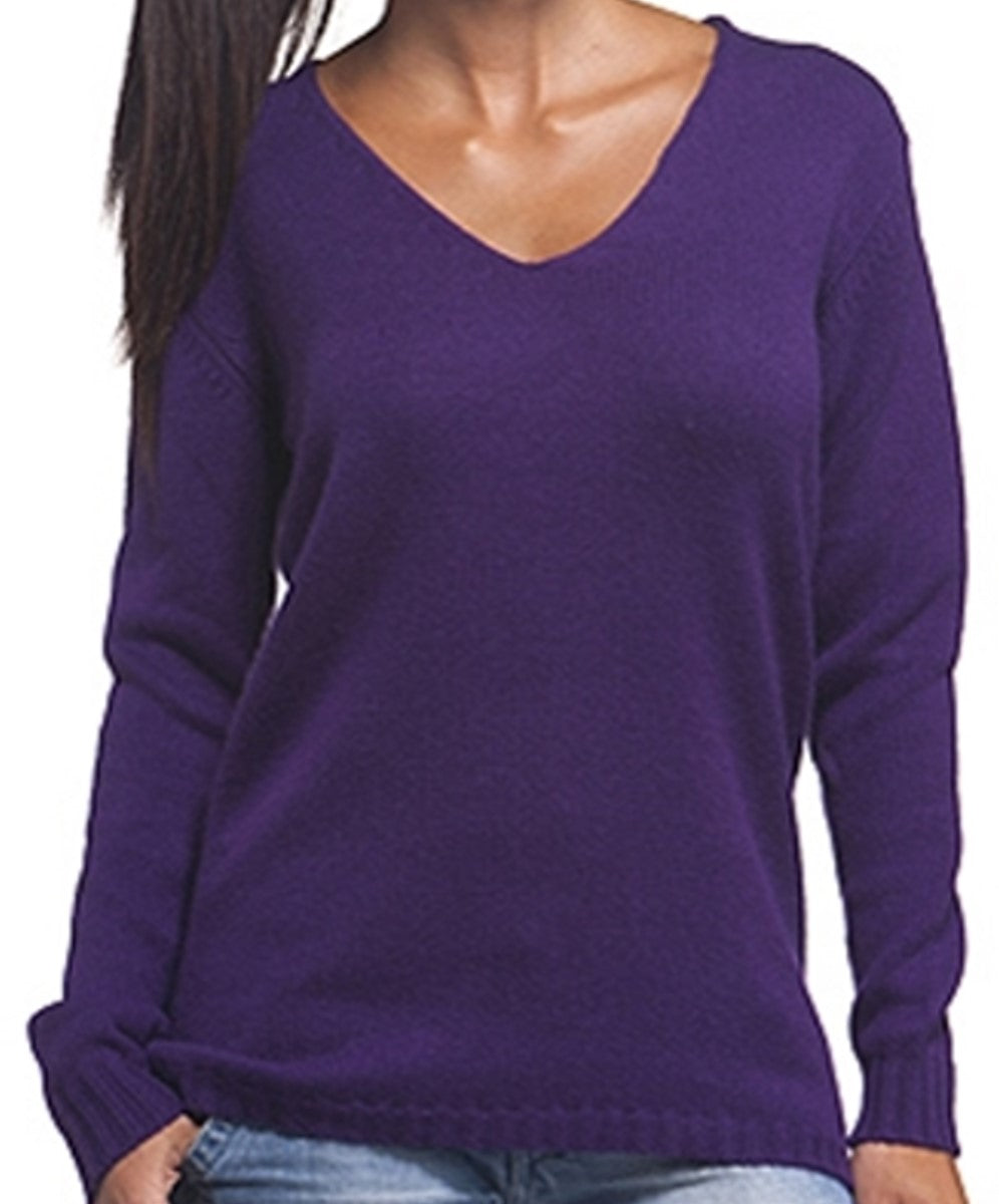 Damen Kaschmir V Pullover