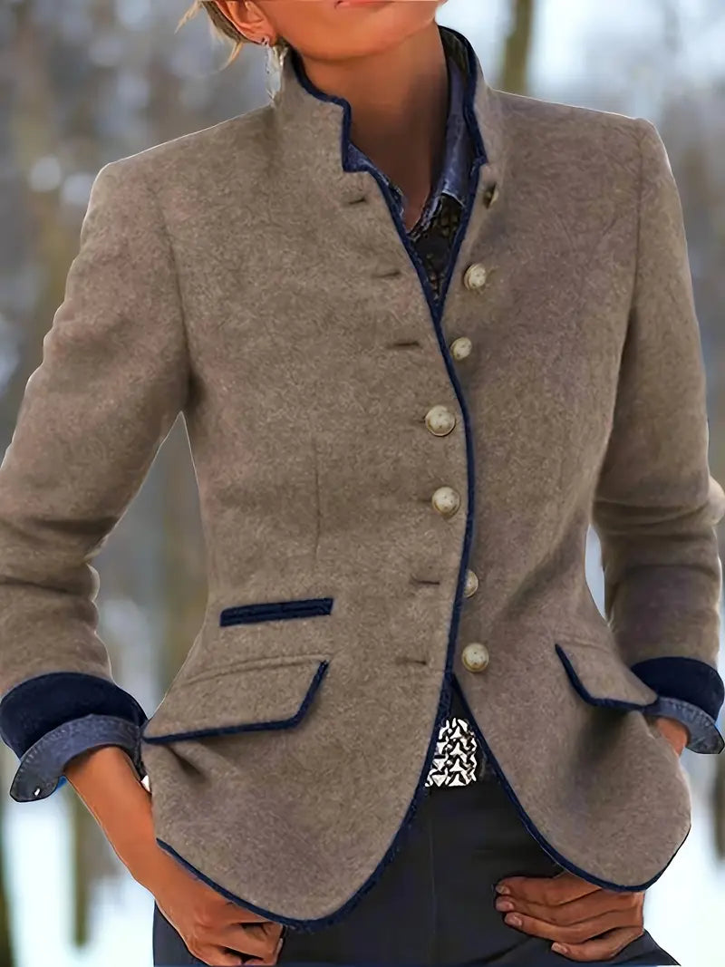 Balldiri Damen Blazer Einreiher Knopfleiste beige elegant - Balldiri & Windhound