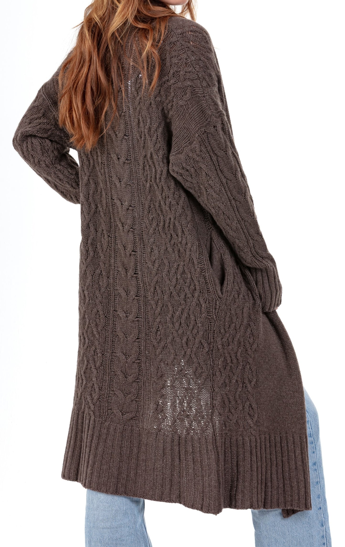 Balldiri 100% Kaschmir Damen Mantel Schalkragen Zopf 8-fädig - Balldiri & Windhound