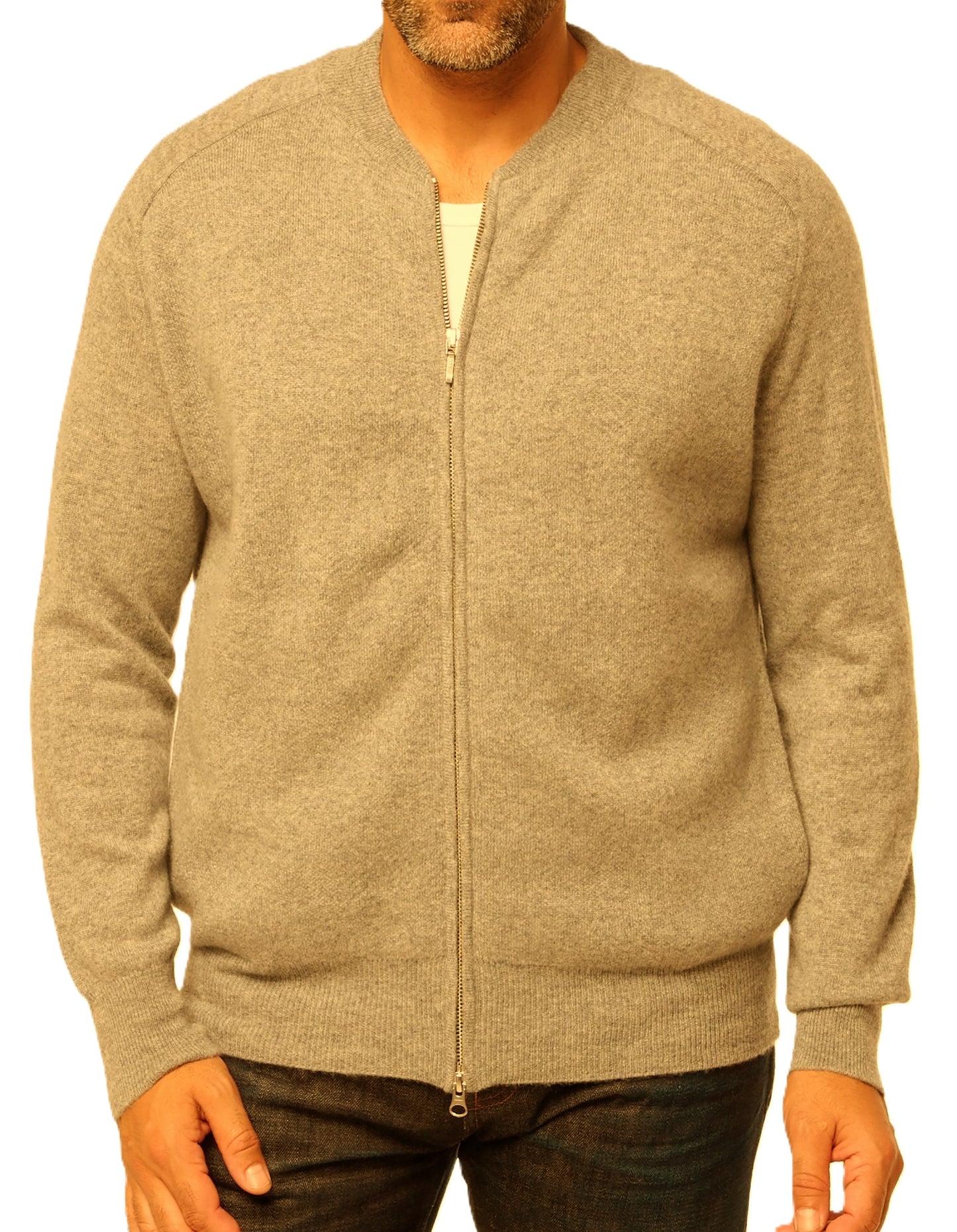 Balldiri 100% Kaschmir Herren Strickjacke 4-fädig