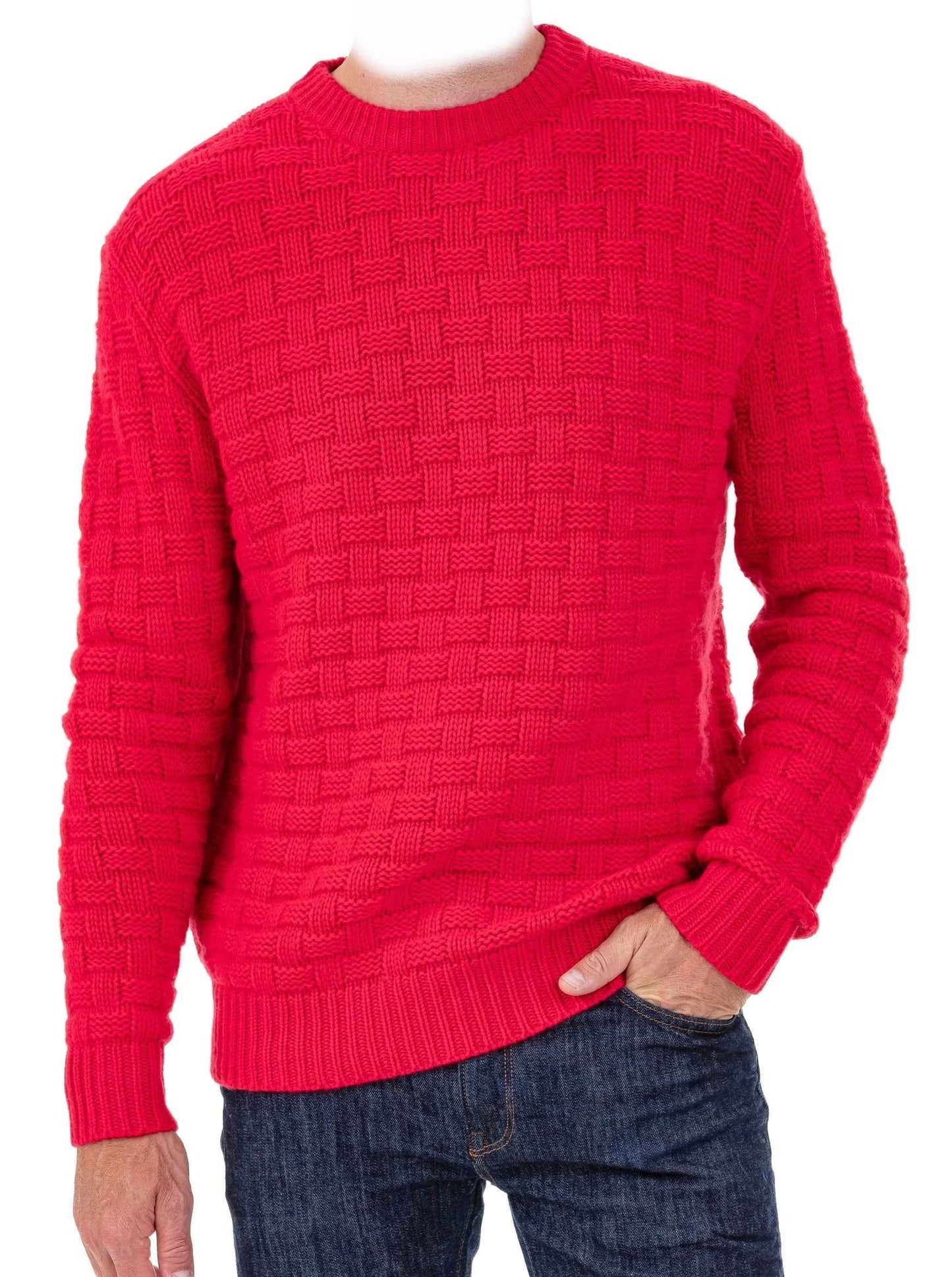 Balldiri 100% Kaschmir Pullover Herren Rundhals 14-fädig