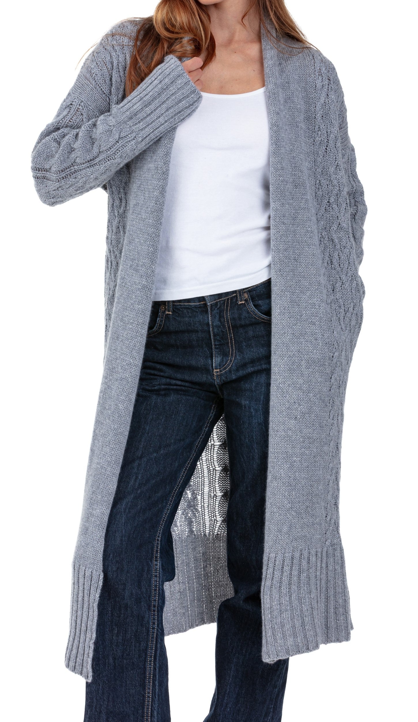 Balldiri 100% Kaschmir Damen Mantel Schalkragen Zopf 8-fädig - Balldiri & Windhound