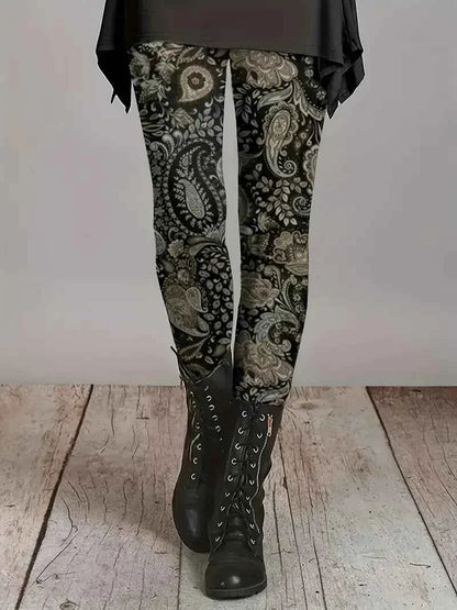 Balldiri Damen Leggins Skinny Fit Hosen Motiv