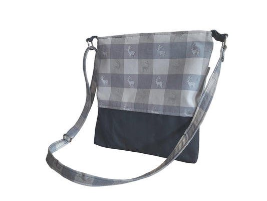 Balldiri Umhängetasche mit Leder, Crossbody Bag, Hirsch