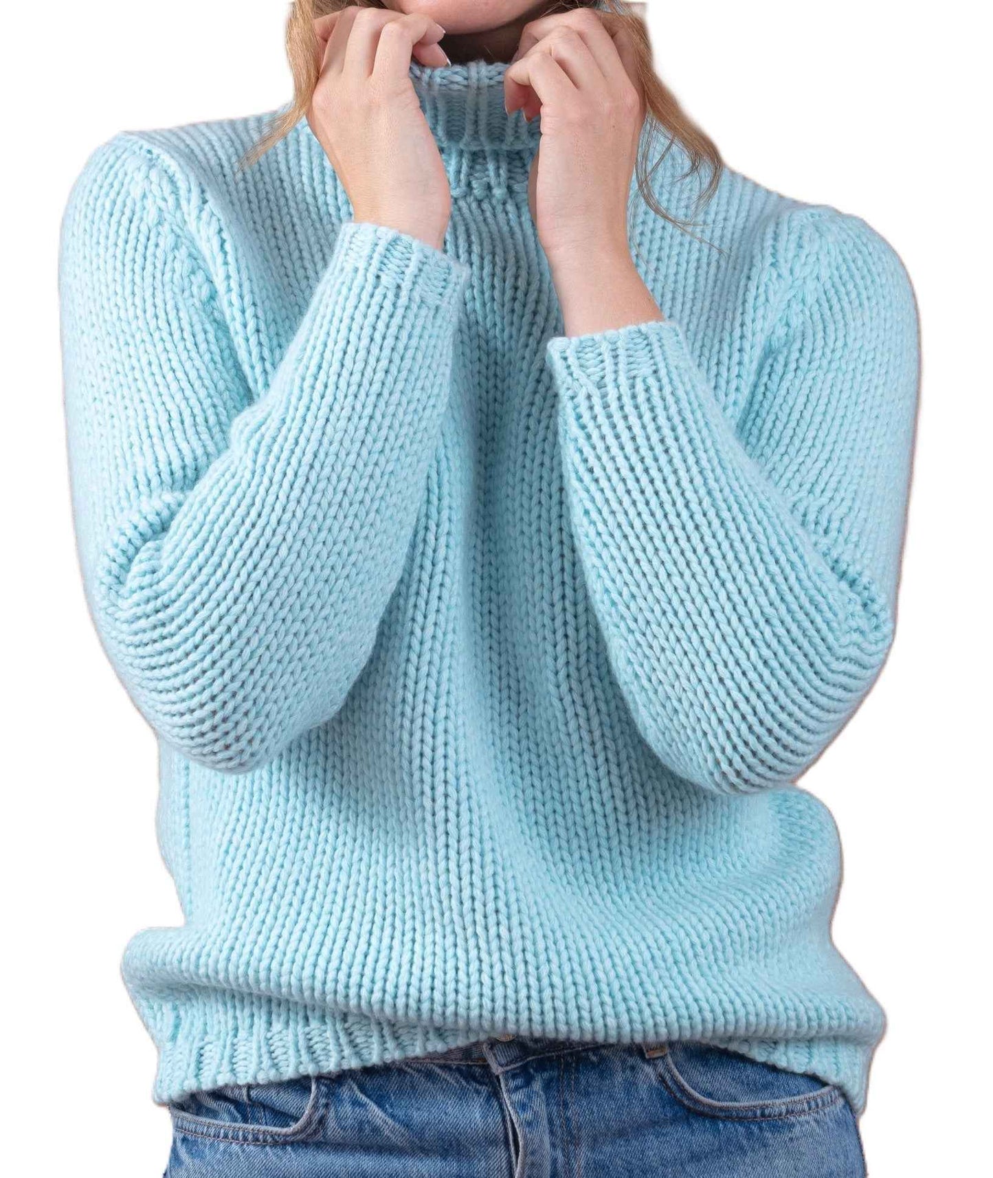 Balldiri 100% Kaschmir Damen Pullover Rollkragen 28-fädig