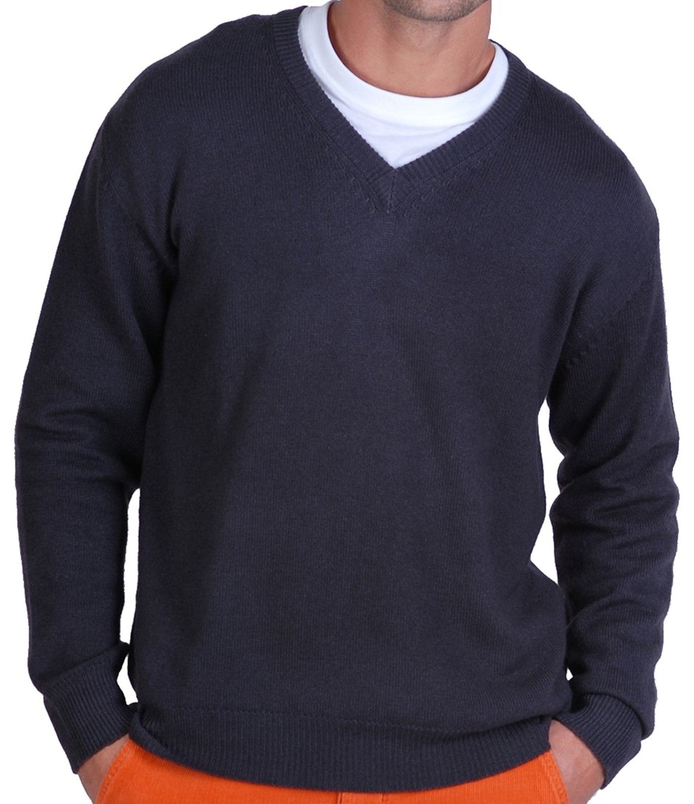 Balldiri Premium Kaschmir Herren Langarm Pullover V-Ausschnitt 4-fädig Teil 1/2