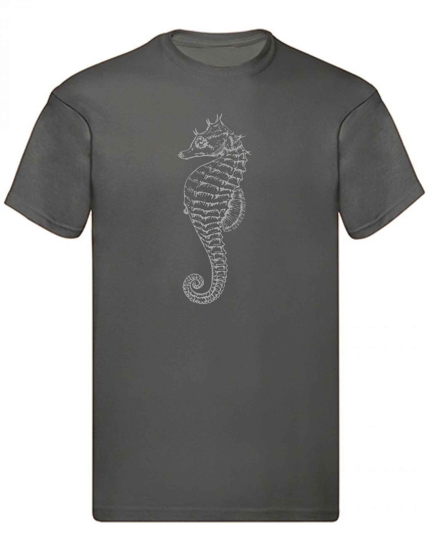 Balldiri T-Shirt Herren graues Seepferdchen S bis 5XL