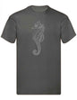 Balldiri T-Shirt Herren graues Seepferdchen S bis 5XL