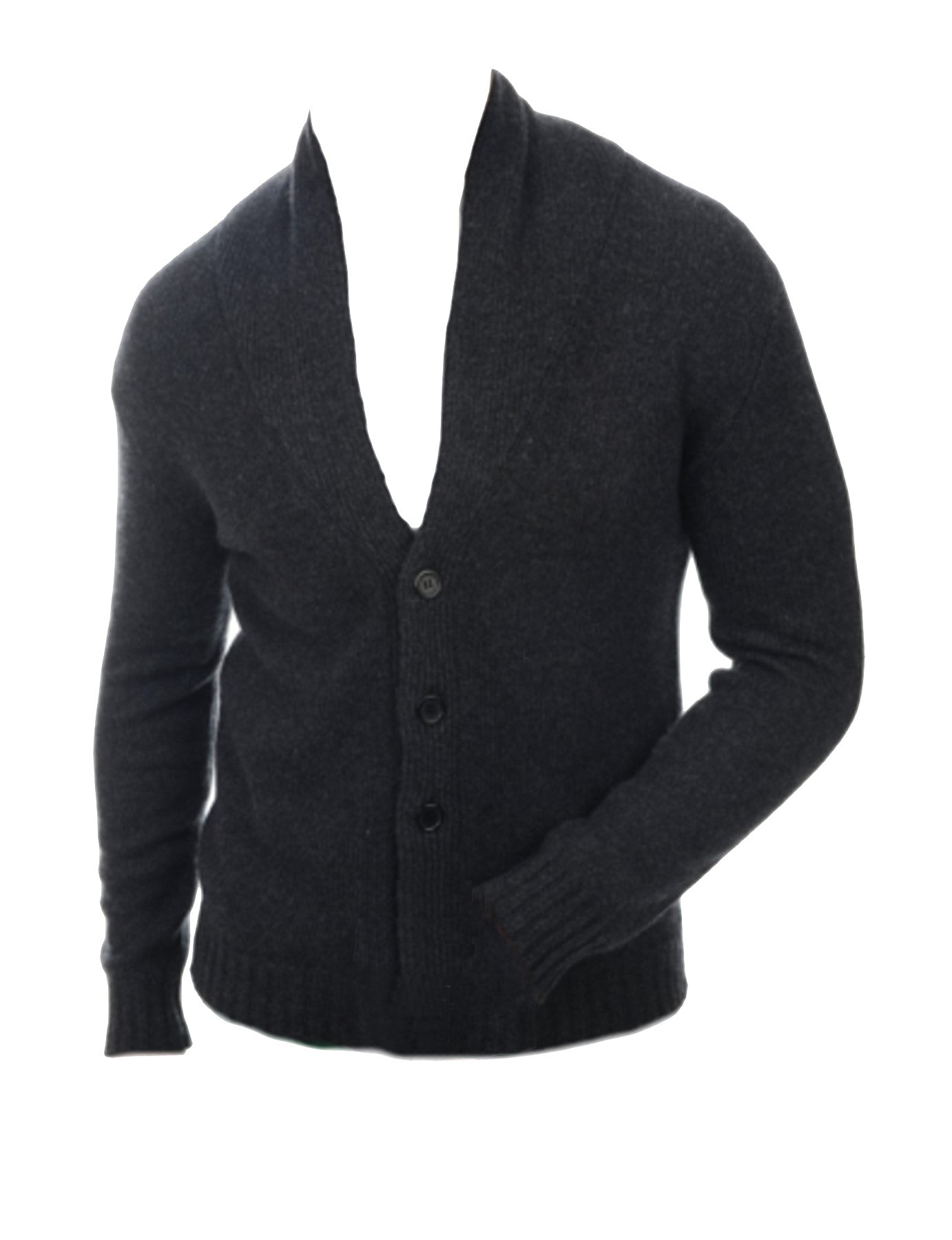 Balldiri Premium Kaschmir Herren Langarm Strickjacke mit Schalkragen 6-fädig