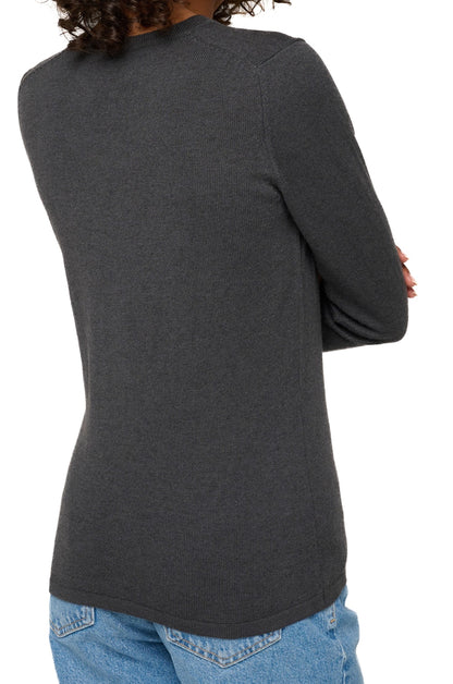 Balldiri 100% Kaschmir Damen V-Pullover 2-fädig