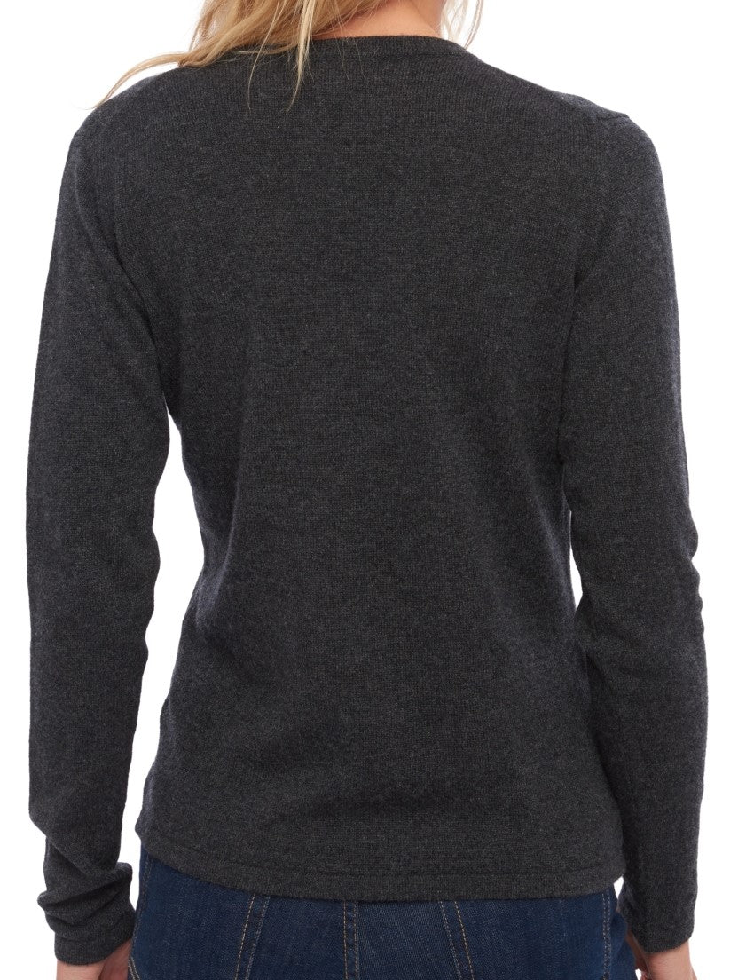 Balldiri 100% Kaschmir Damen V-Pullover 2-fädig