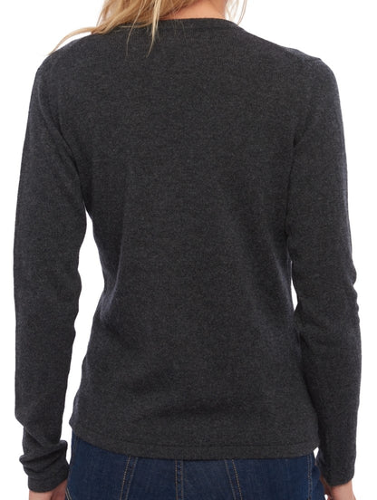 Balldiri 100% Kaschmir Damen V-Pullover 2-fädig