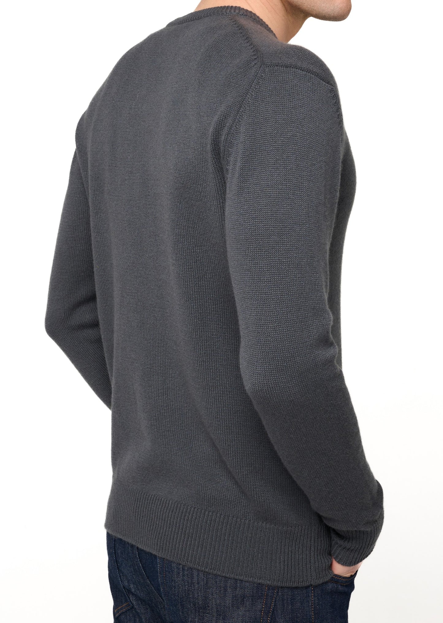 Balldiri 100% Kaschmir Herren V-Pullover 4-fädig