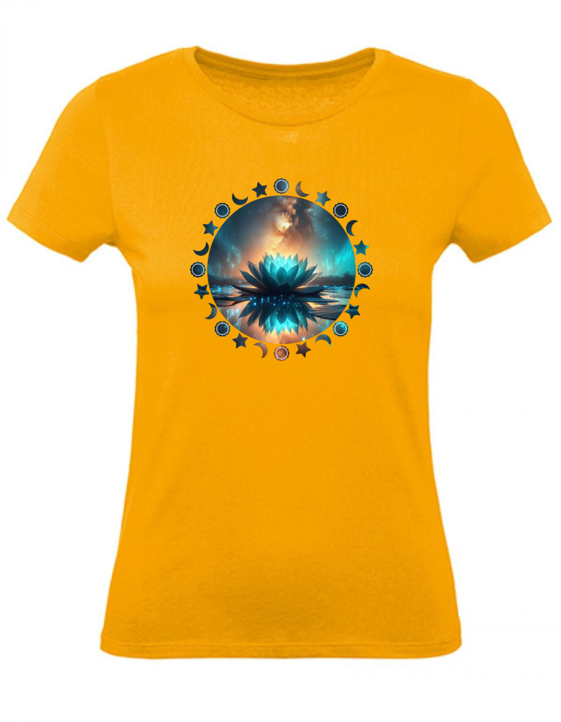 T-Shirt Damen Yoga Wellness Lotusblume XS bis 2XL