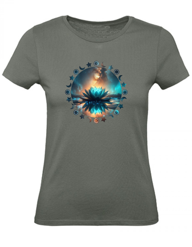 T-Shirt Damen Yoga Wellness Lotusblume XS bis 2XL