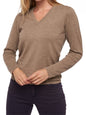Balldiri 100% Kaschmir Damen V-Pullover 2-fädig