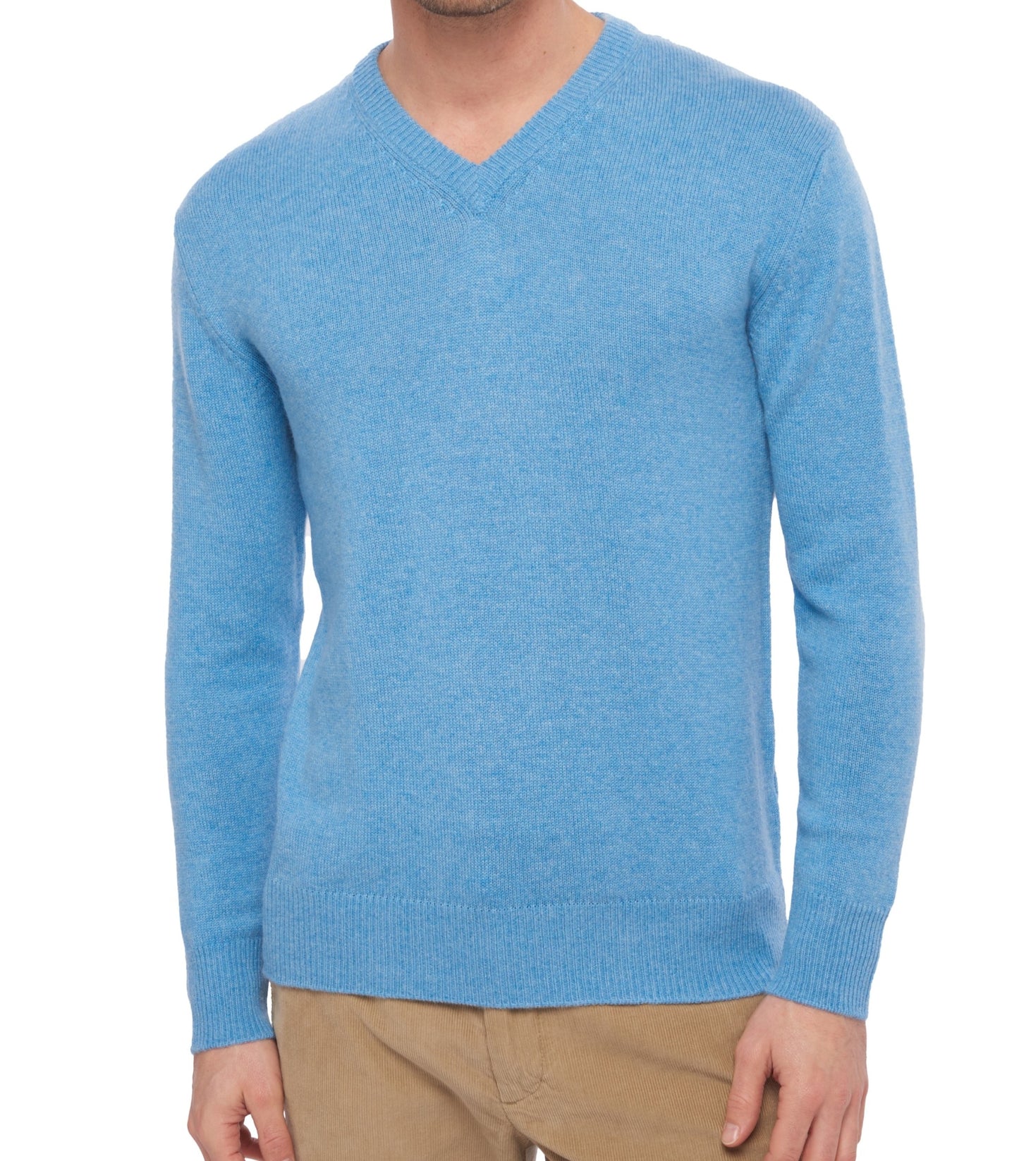 Balldiri 100% Kaschmir Herren V-Pullover 4-fädig