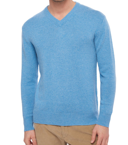 Balldiri 100% Kaschmir Herren V-Pullover 4-fädig