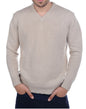 Balldiri Premium Kaschmir Herren Langarm Pullover V-Ausschnitt 8-fädig