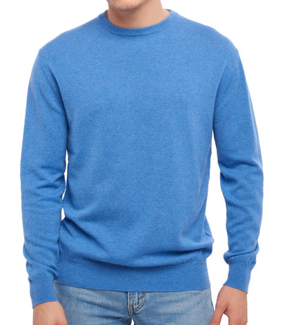 Balldiri 100% Kaschmir Herren Pullover Rundhals 2-fädig