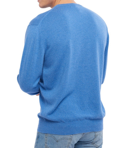 Balldiri 100% Kaschmir Herren Pullover Rundhals 2-fädig