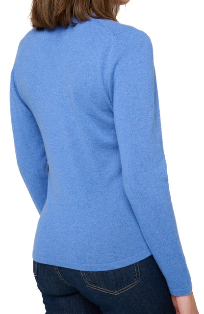 Balldiri 100% Kaschmir Damen V-Pullover 2-fädig