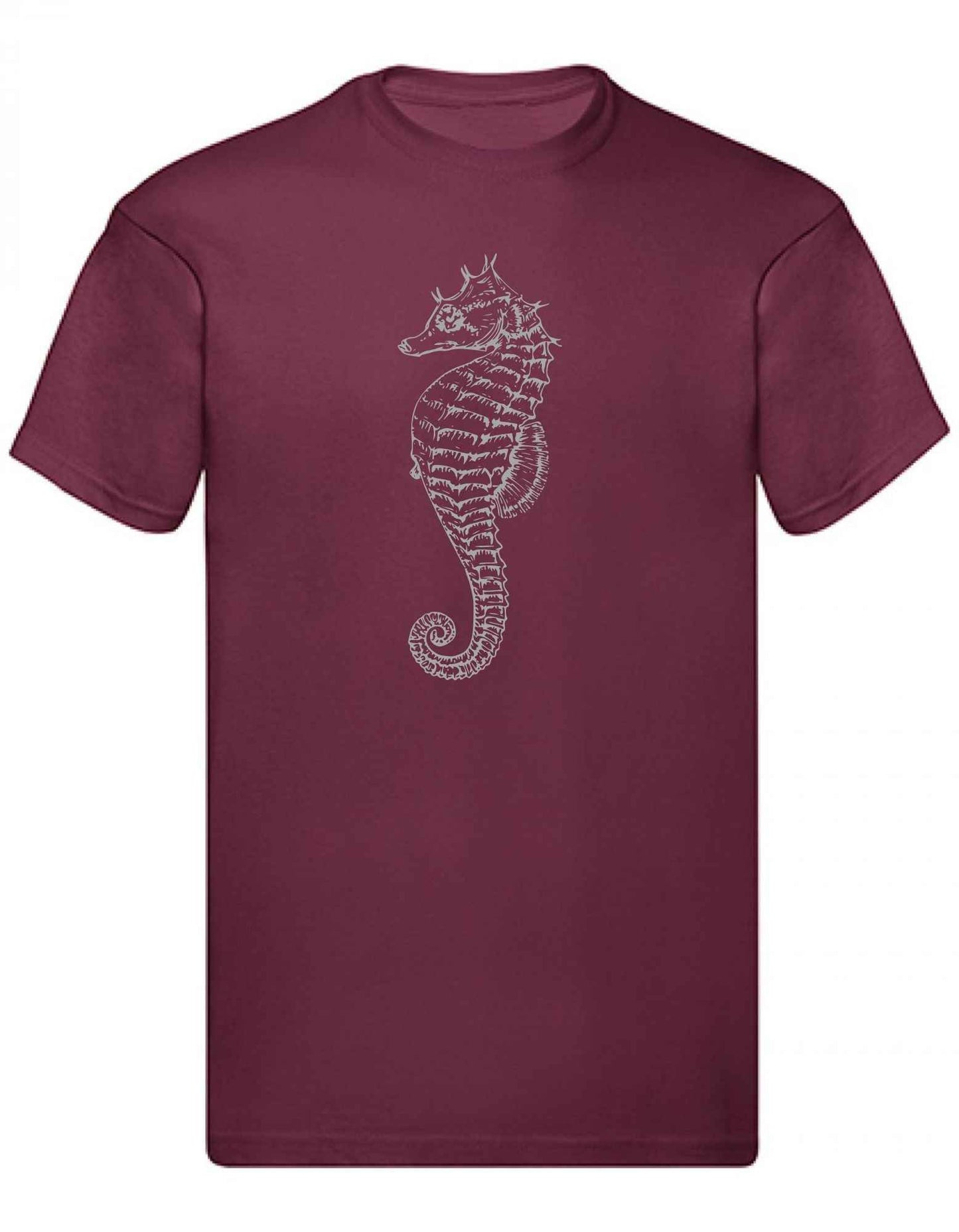 Balldiri T-Shirt Herren graues Seepferdchen S bis 5XL