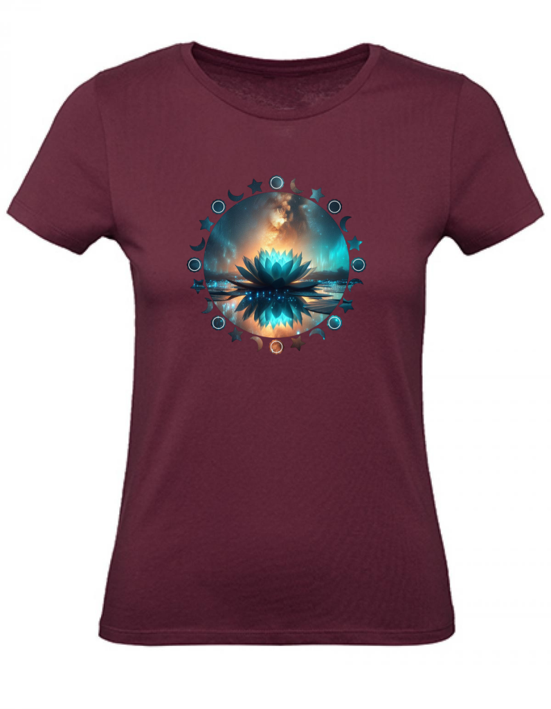 T-Shirt Damen Yoga Wellness Lotusblume XS bis 2XL