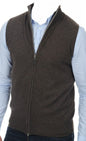 Balldiri 100% Kaschmir Herren Weste 2-fädig braun 2XL