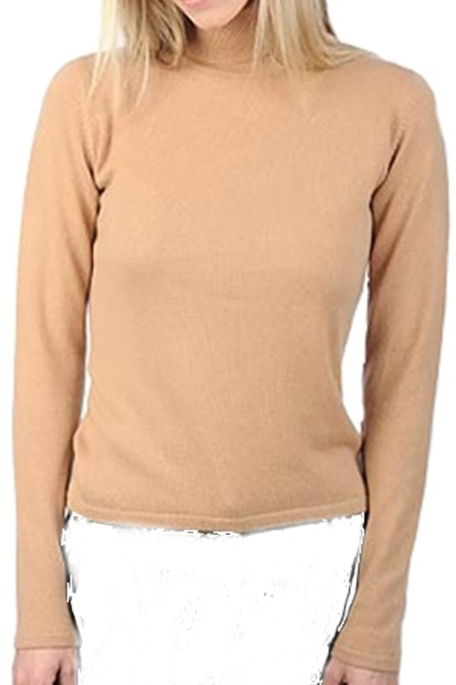 Balldiri 100% Kaschmir Damen Langarm Pullover Rollkragen o. Bündchen 2-fädig