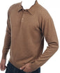 Balldiri 100% Kaschmir Herren Langarm Polo mit Kragen 2-fädig - Balldiri & Windhound