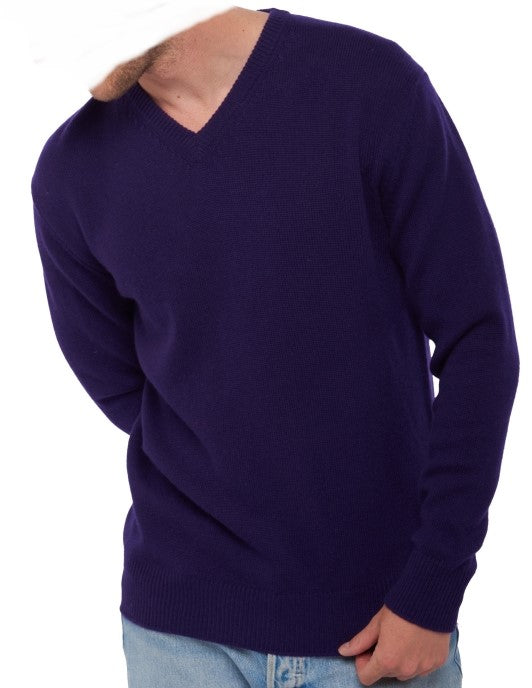 Balldiri 100% Kaschmir Herren V-Pullover 4-fädig