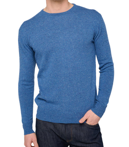 Balldiri 100% Kaschmir Herren Pullover Rundhals 2-fädig
