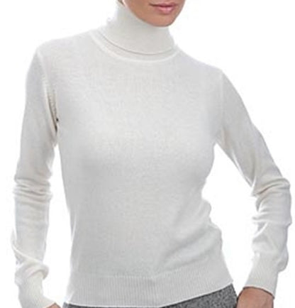 Balldiri Premium Kaschmir Damen Langarm Pullover Rollkragen mit Bündchen 2-fädig