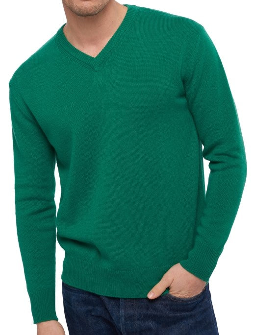 Balldiri Premium Kaschmir Herren Langarm Pullover V-Ausschnitt 4-fädig Teil 1/2