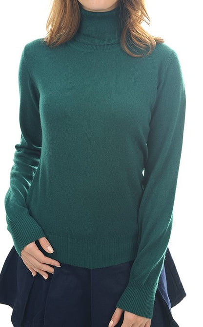 Balldiri Premium Kaschmir Damen Langarm Pullover Rollkragen mit Bündchen 2-fädig