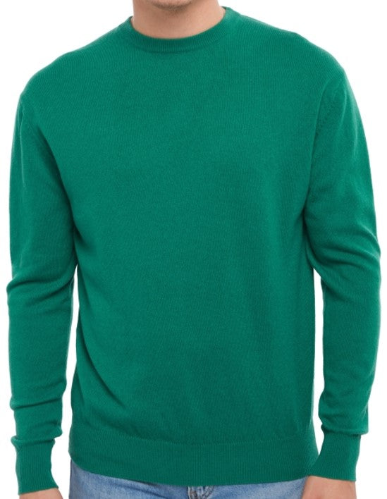 Balldiri 100% Kaschmir Herren Pullover Rundhals 2-fädig