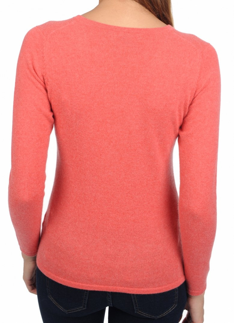 Balldiri 100% Kaschmir Damen V-Pullover 2-fädig