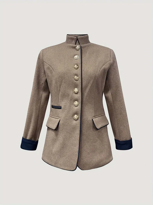 Balldiri Damen Blazer Einreiher Knopfleiste beige elegant - Balldiri & Windhound