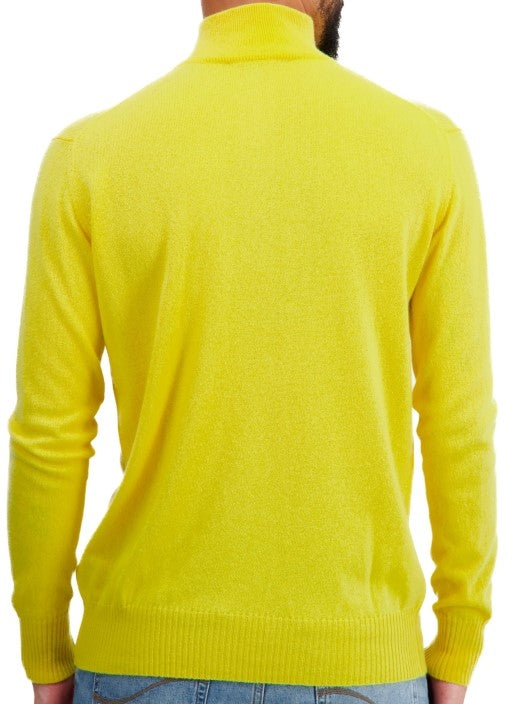 Balldiri Premium Kaschmir Herren Langarm Pullover Troyer 2-fädig