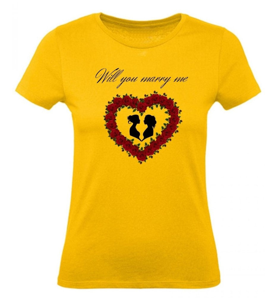 Balldiri T-Shirt Damen Heiratsantrag LGBTQ XS bis 2XL