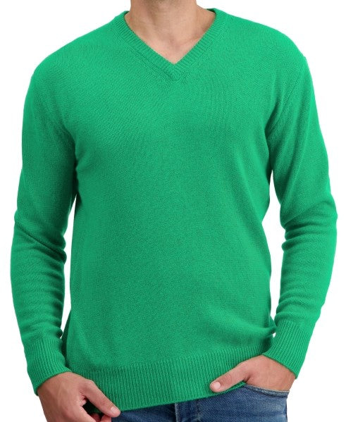 Balldiri Premium Kaschmir Herren Langarm Pullover V-Ausschnitt 4-fädig Teil 1/2