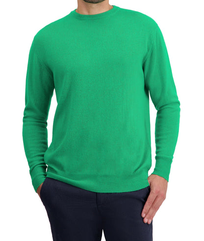 Balldiri 100% Kaschmir Herren Pullover Rundhals 2-fädig