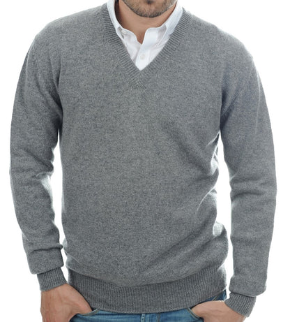 Balldiri 100% Kaschmir Herren V-Pullover 4-fädig