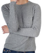 Balldiri 100% Kaschmir Pullover Damen Rundhals 2-fädig grau L - Balldiri & Windhound