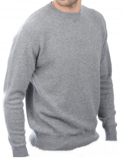 Balldiri 100% Kaschmir Herren Pullover Rundhals 2-fädig