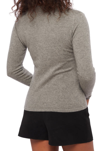 Balldiri 100% Kaschmir Damen V-Pullover 2-fädig