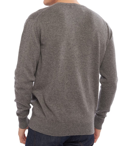 Balldiri 100% Kaschmir Herren Pullover Rundhals 2-fädig