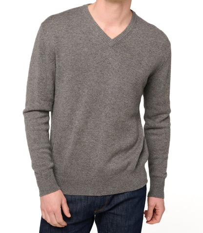 Balldiri 100% Kaschmir Herren V-Pullover 4-fädig